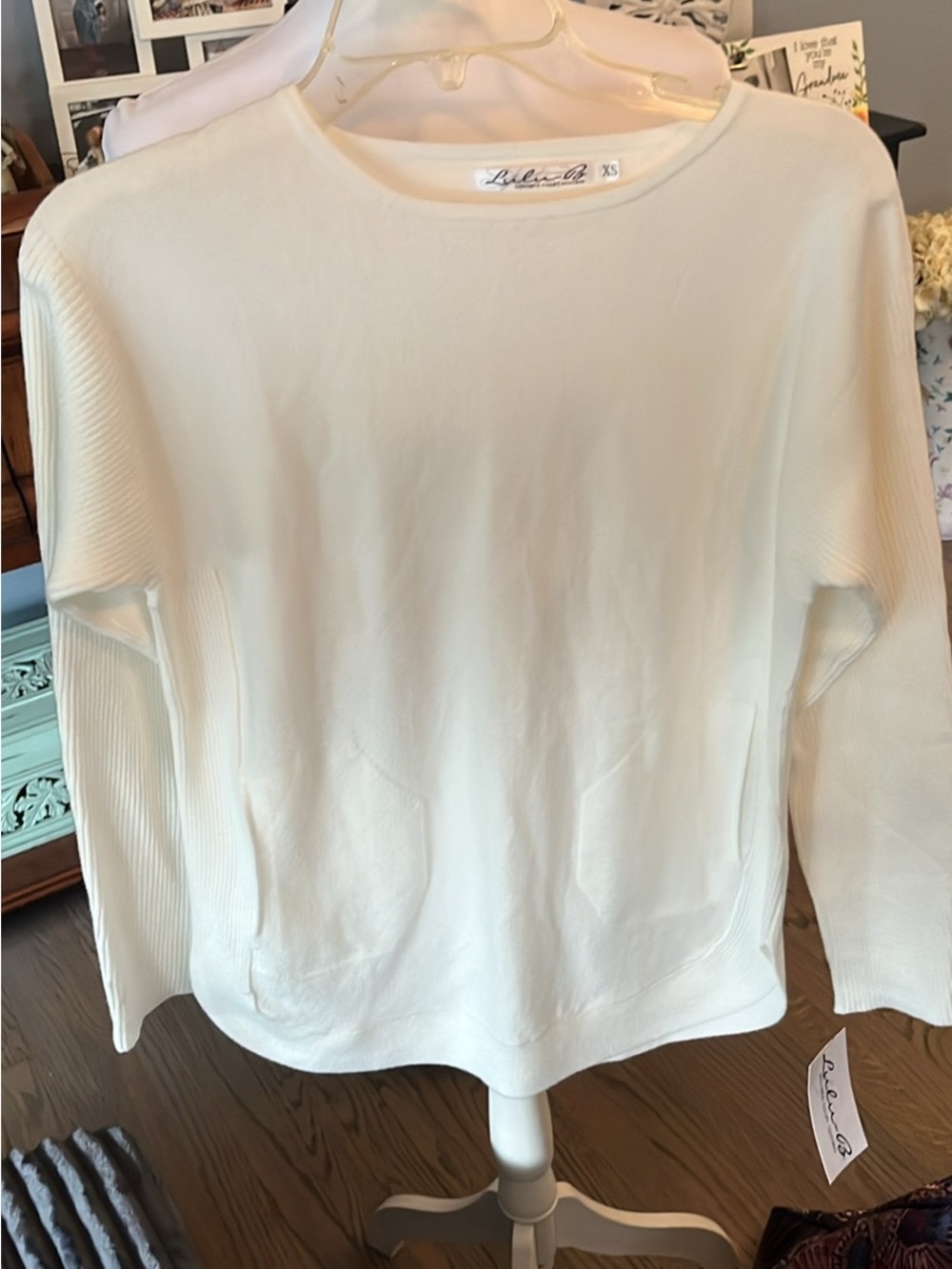 Lafayette 148 New York Ivory Long-Sleeve Knit Pullover